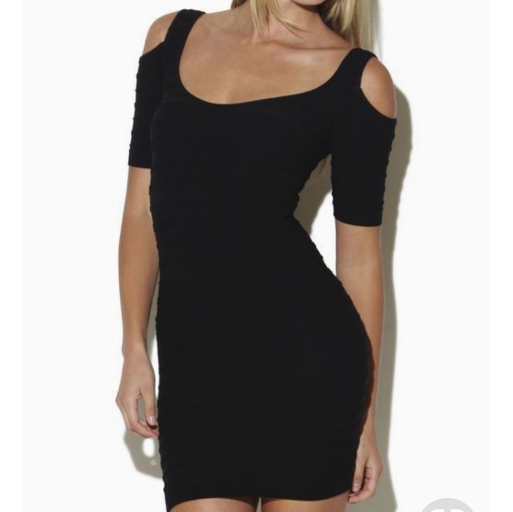 Flattering Bandage Cold Shoulder LBD